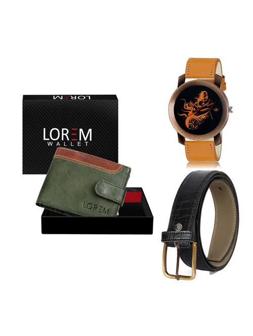 belt, wallet & watch combo - 19254155 - Very Small Image - 1