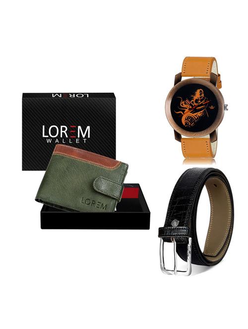 belt, wallet & watch combo - 19254157 - Very Small Image - 1
