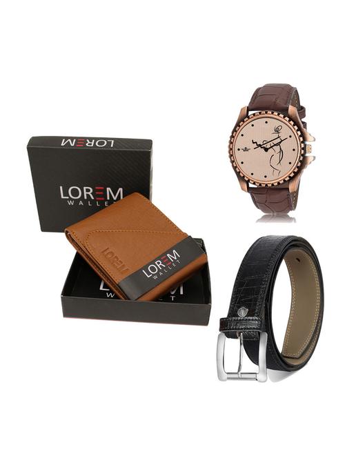 belt, wallet & watch combo - 19254160 - Very Small Image - 1