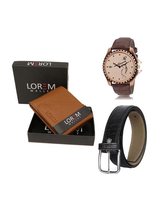 belt, wallet & watch combo - 19254162 - Very Small Image - 1