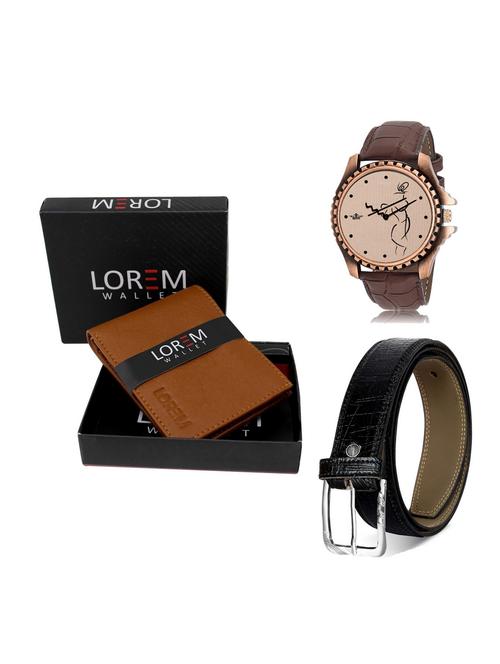 belt, wallet & watch combo - 19254169 - Very Small Image - 1