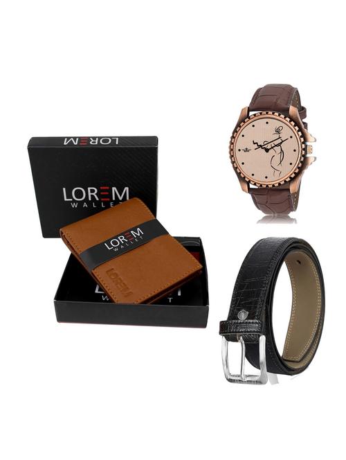 belt, wallet & watch combo - 19254170 - Very Small Image - 1