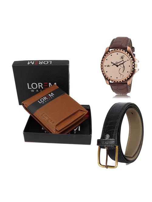 belt, wallet & watch combo - 19254173 - Very Small Image - 1
