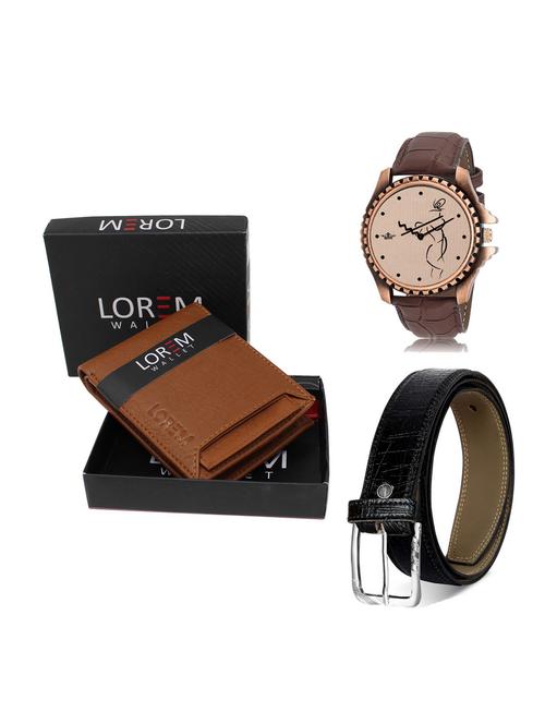 belt, wallet & watch combo - 19254175 - Very Small Image - 1