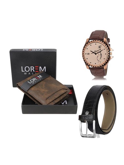 belt, wallet & watch combo - 19254182 - Very Small Image - 1