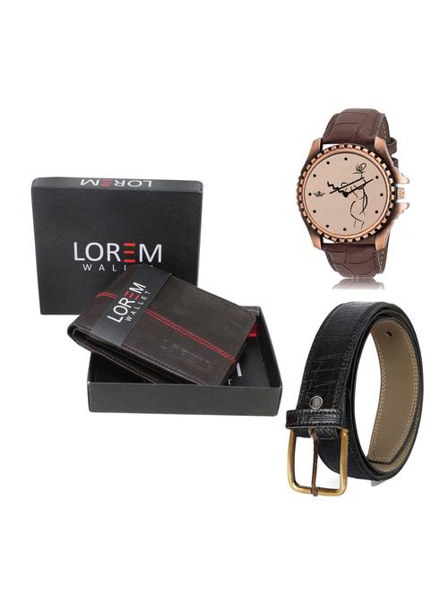 belt, wallet & watch combo - 19254191 - Very Small Image - 1