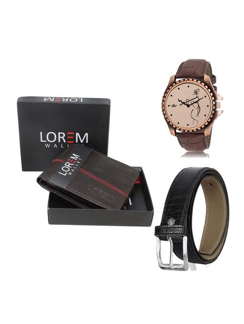 belt, wallet & watch combo - 19254194 - Very Small Image - 1