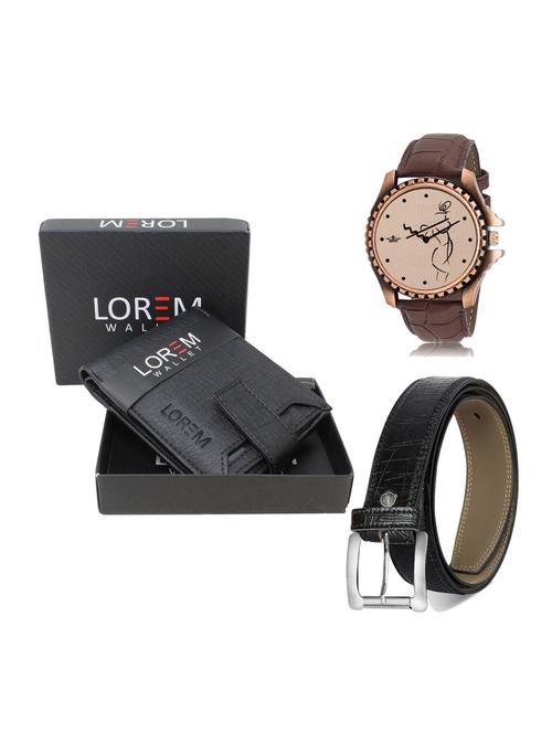 belt, wallet & watch combo - 19254196 - Very Small Image - 1
