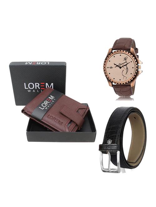 belt, wallet & watch combo - 19254206 - Very Small Image - 1