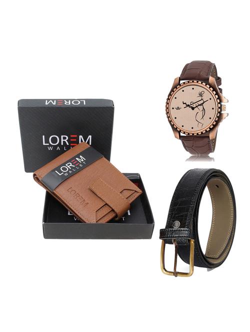 belt, wallet & watch combo - 19254209 - Very Small Image - 1
