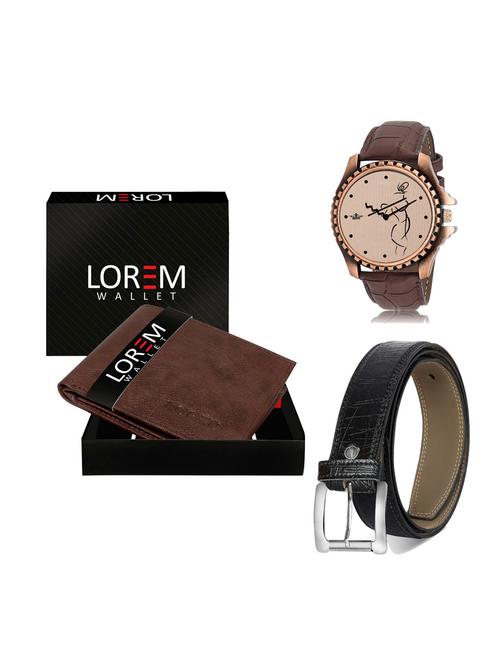 belt, wallet & watch combo - 19254220 - Very Small Image - 1