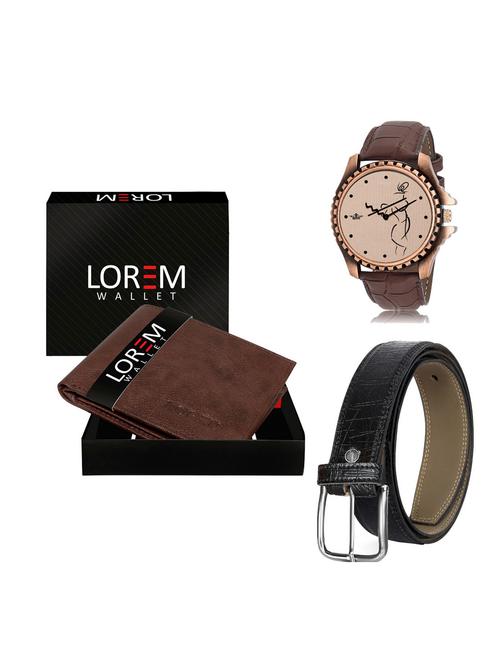 belt, wallet & watch combo - 19254222 - Very Small Image - 1