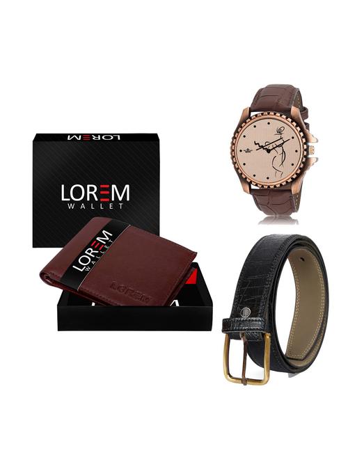 belt, wallet & watch combo - 19254233 - Very Small Image - 1
