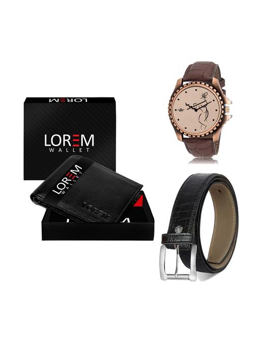belt, wallet & watch combo - 19254238 - Very Small Image - 1