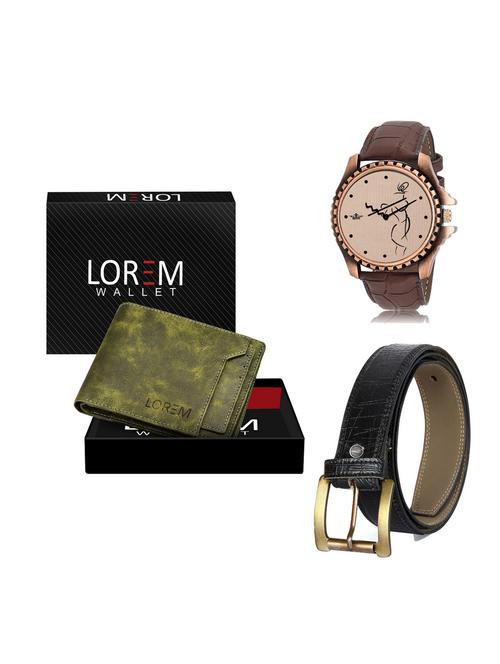 belt, wallet & watch combo - 19254243 - Very Small Image - 1