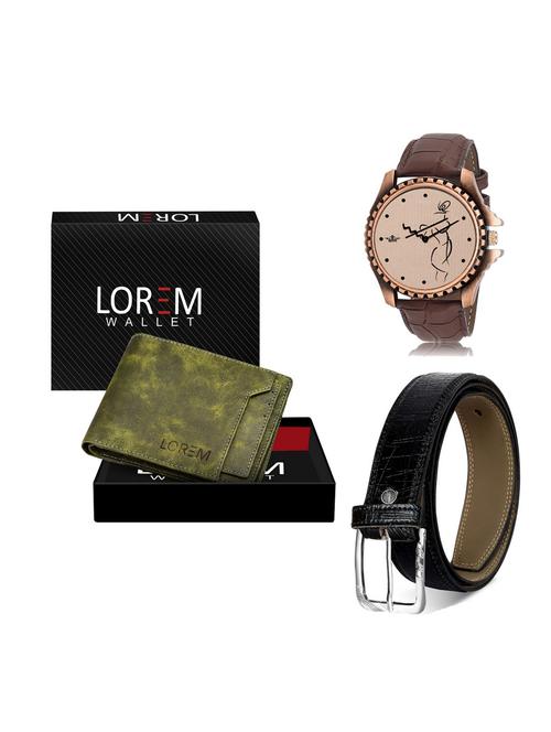belt, wallet & watch combo - 19254247 - Very Small Image - 1