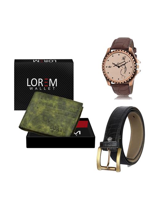 belt, wallet & watch combo - 19254249 - Very Small Image - 1
