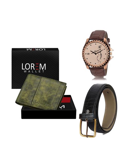 belt, wallet & watch gift combo - 19254257 - Very Small Image - 1