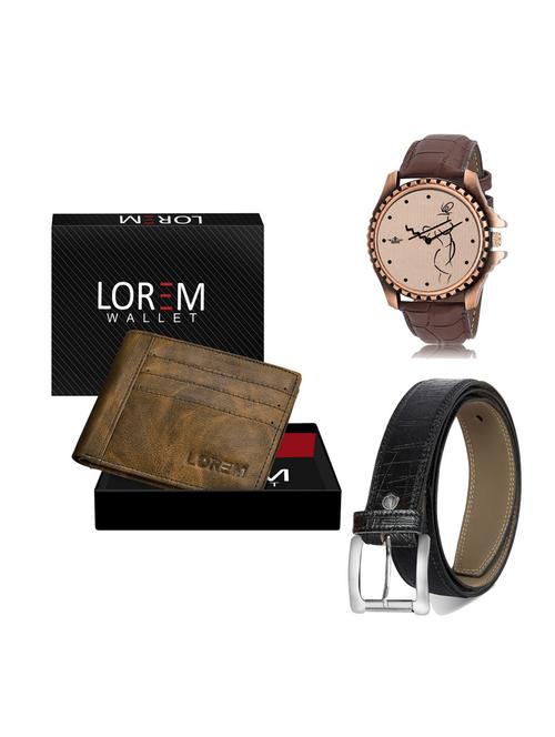 belt, wallet & watch gift combo - 19254262 - Very Small Image - 1