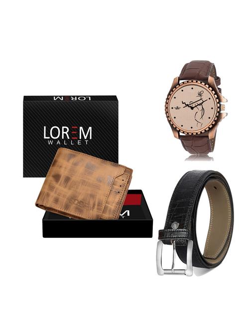 belt, wallet & watch gift combo - 19254274 - Very Small Image - 1
