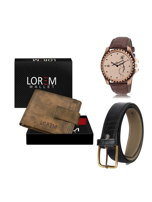 belt, wallet & watch gift combo - 19254287 - Very Small Image - 1
