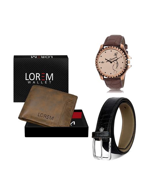 belt, wallet & watch gift combo - 19254295 - Very Small Image - 1