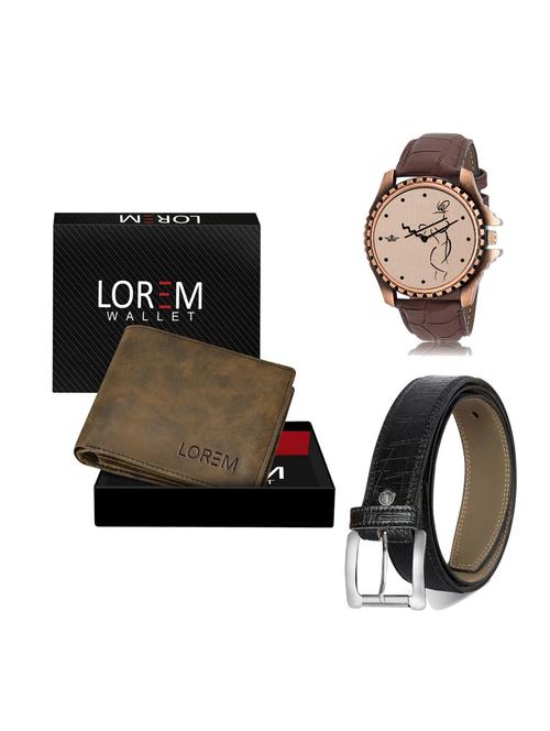 belt, wallet & watch gift combo - 19254298 - Very Small Image - 1