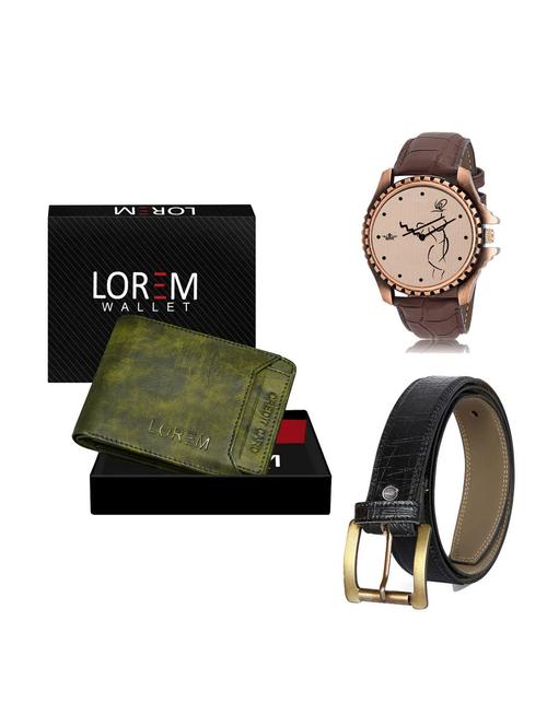 belt, wallet & watch gift combo - 19254309 - Very Small Image - 1