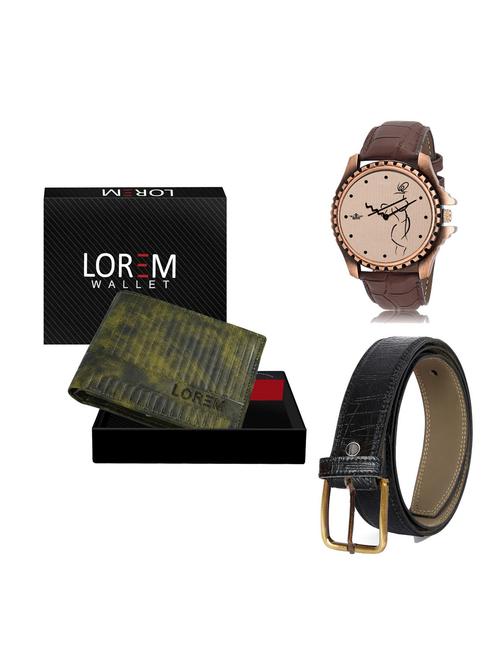 belt, wallet & watch gift combo - 19254329 - Very Small Image - 1