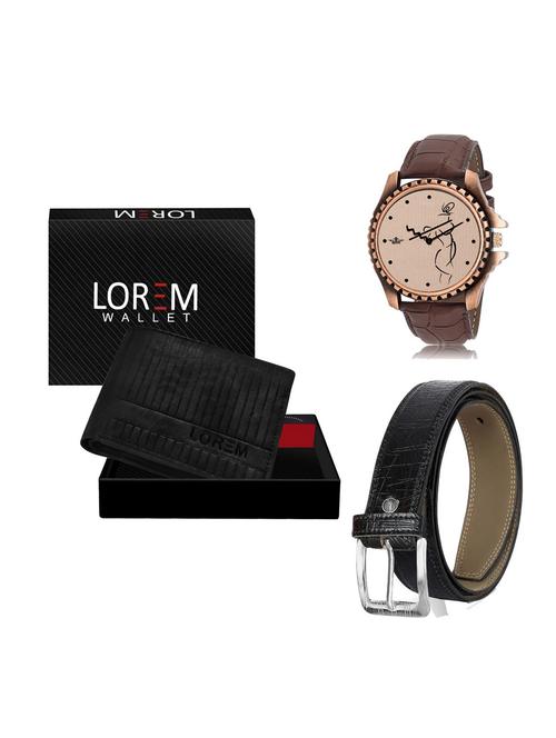 belt, wallet & watch gift combo - 19254338 - Very Small Image - 1