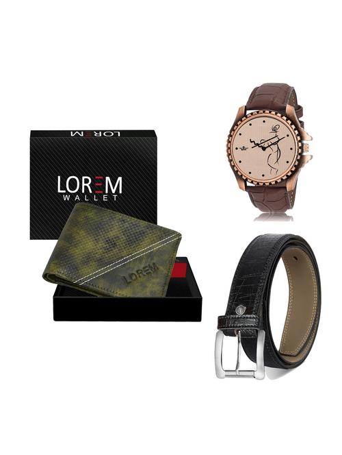belt, wallet & watch gift combo - 19254352 - Very Small Image - 1