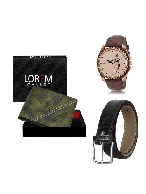 belt, wallet & watch gift combo - 19254354 - Very Small Image - 1