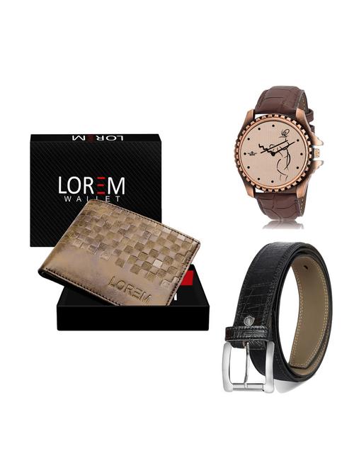 belt, wallet & watch gift combo - 19254364 - Very Small Image - 1