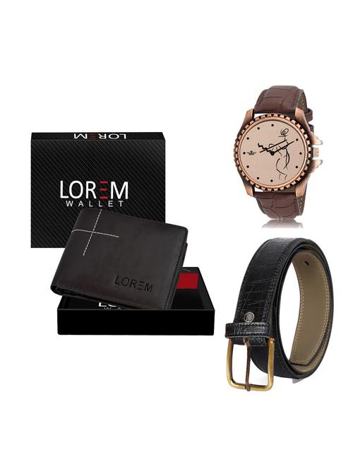 belt, wallet & watch gift combo - 19254395 - Very Small Image - 1