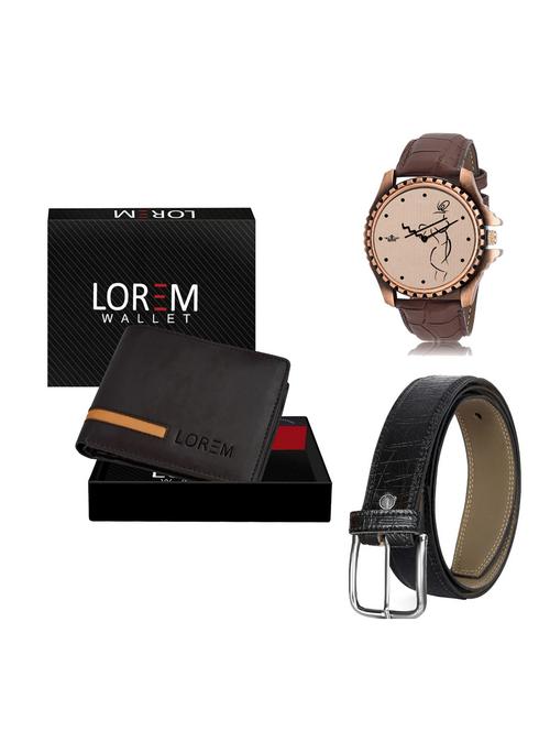belt, wallet & watch gift combo - 19254408 - Very Small Image - 1