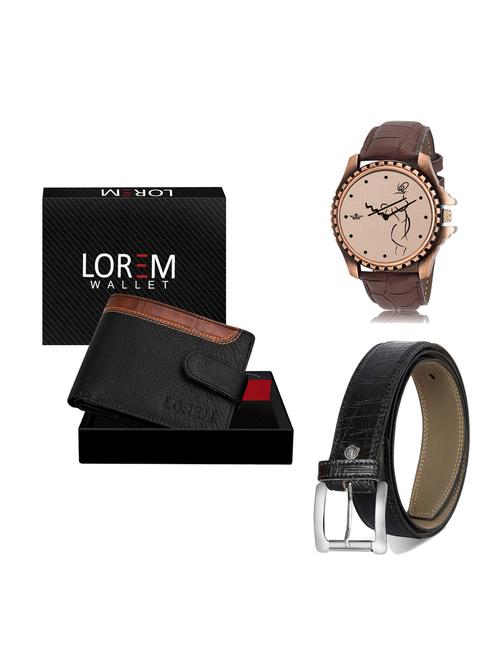 belt, wallet & watch gift combo - 19254418 - Very Small Image - 1