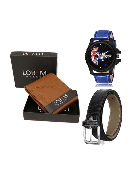 belt, wallet & watch gift combo - 19254434 - Very Small Image - 1