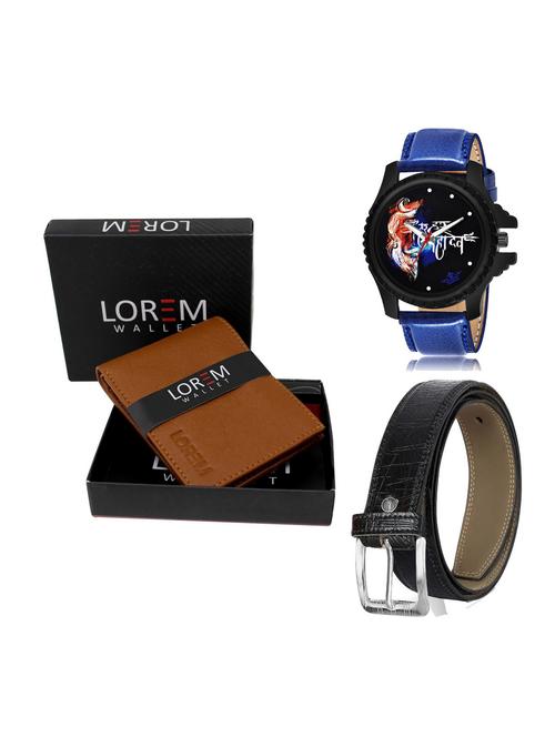 belt, wallet & watch gift combo - 19254440 - Very Small Image - 1