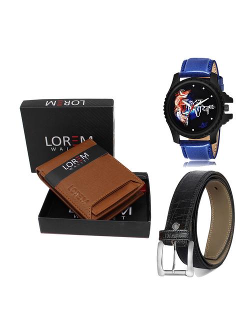 belt, wallet & watch gift combo - 19254442 - Very Small Image - 1