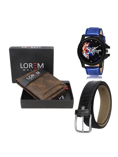belt, wallet & watch gift combo - 19254450 - Very Small Image - 1