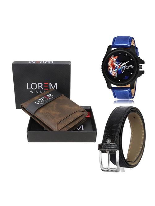 belt, wallet & watch gift combo - 19254452 - Very Small Image - 1