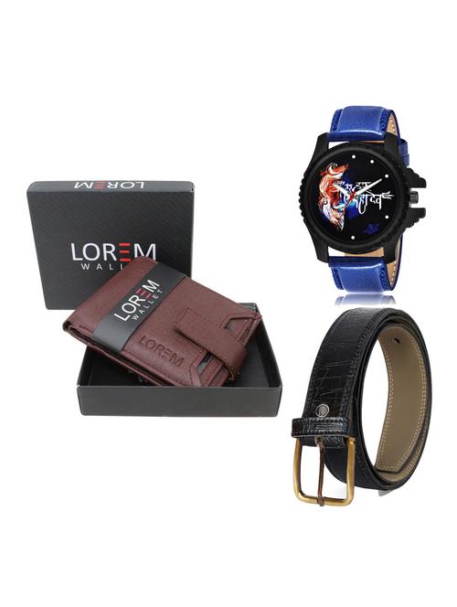 belt, wallet & watch gift combo - 19254473 - Very Small Image - 1