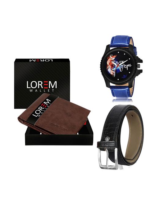 belt, wallet & watch gift combo - 19254494 - Very Small Image - 1