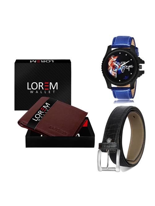 belt, wallet & watch gift combo - 19254502 - Very Small Image - 1