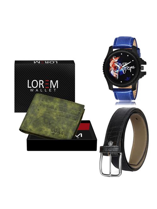 belt, wallet & watch gift combo - 19254522 - Very Small Image - 1