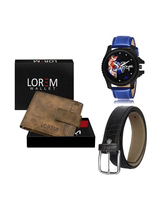 belt, wallet & watch gift combo - 19254558 - Very Small Image - 1