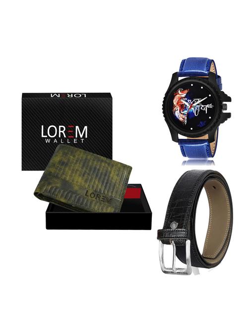 belt, wallet & watch gift combo - 19254602 - Very Small Image - 1