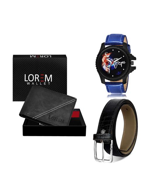 belt, wallet & watch gift combo - 19254631 - Very Small Image - 1