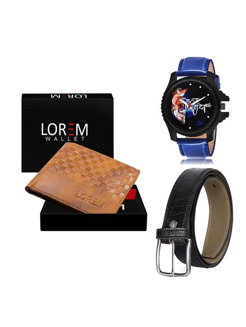belt, wallet & watch gift combo - 19254642 - Very Small Image - 1