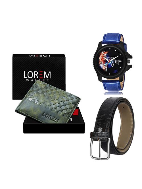 belt, wallet & watch gift combo - 19254648 - Very Small Image - 1